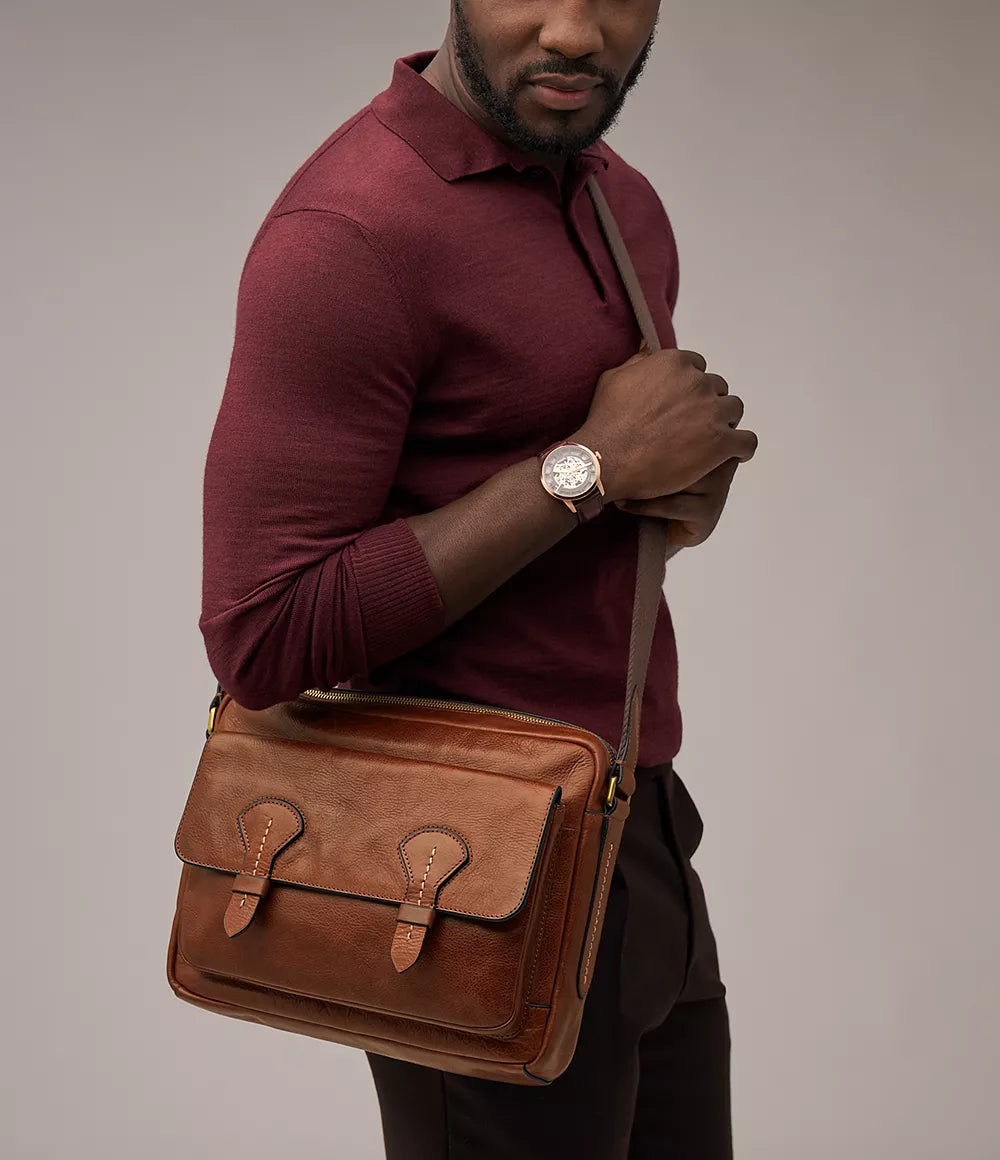 Bennett Leather Courier Bag