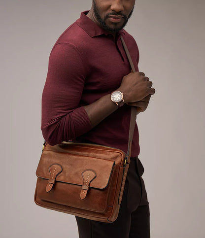 Bennett Leather Courier Bag
