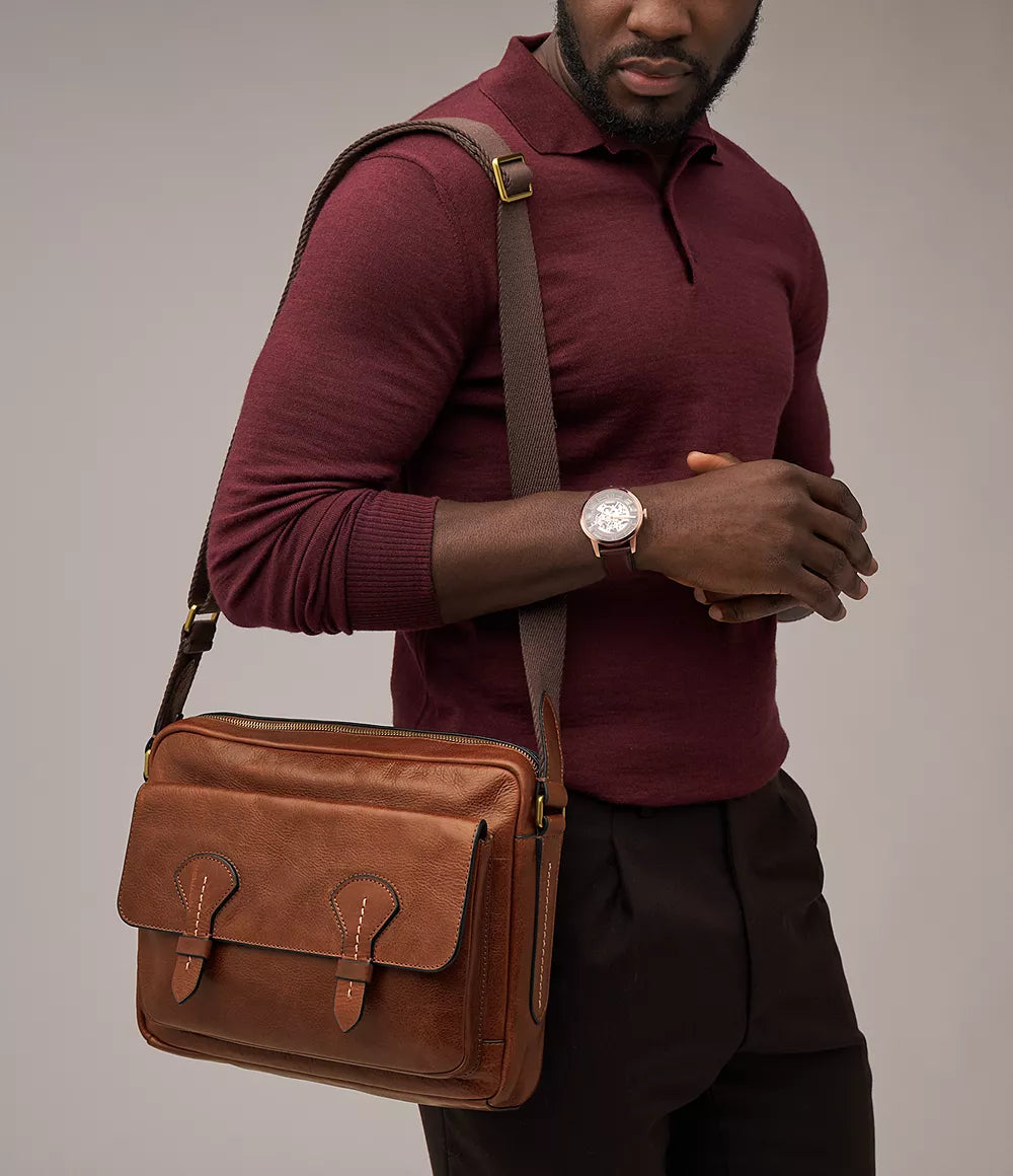 Bennett Leather Courier Bag