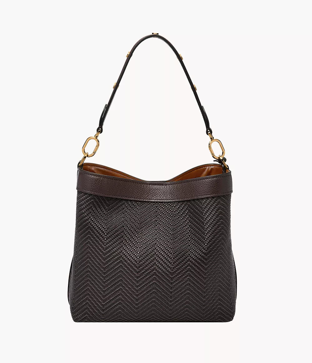 Jessie Woven Bucket Shoulder Bag