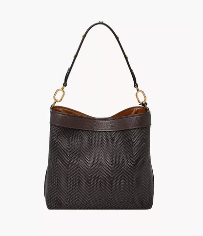 Jessie Woven Bucket Shoulder Bag