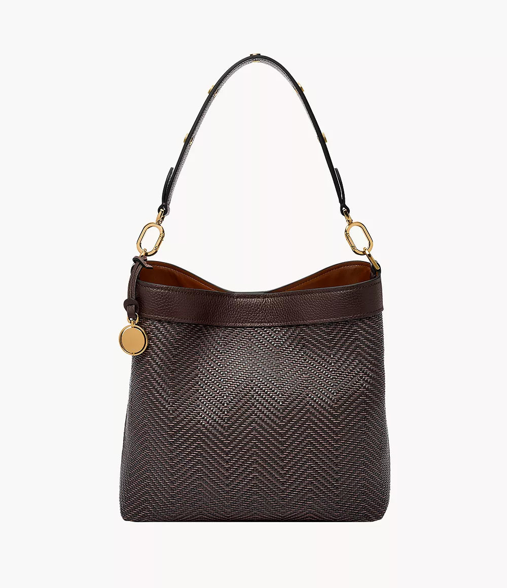 Jessie Woven Bucket Shoulder Bag