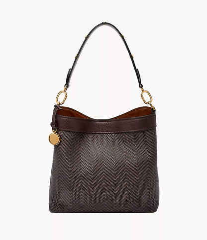 Jessie Woven Bucket Shoulder Bag
