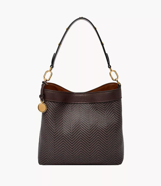 Jessie Woven Bucket Shoulder Bag